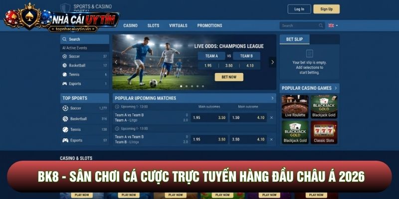 BK8 - Sân Chơi Cá Cược Trực Tuyến Hàng Đầu Châu Á 2026