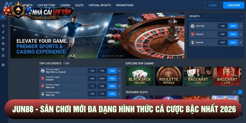 Jun88 - Sân Chơi Mới Đa Dạng Hình Thức Cá Cược Bậc Nhất 2026