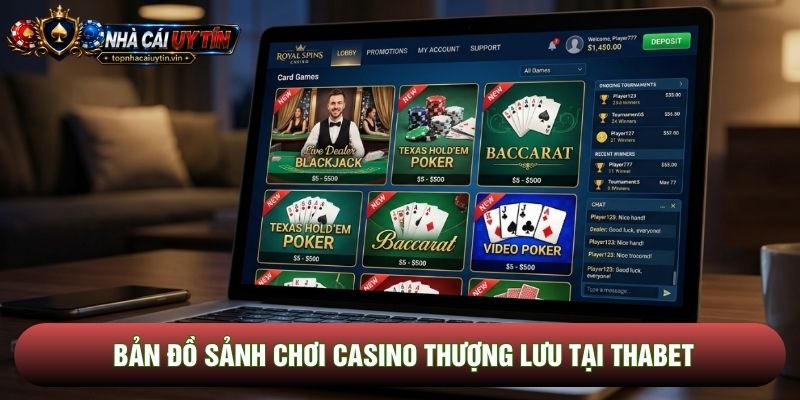 Bản đồ sảnh chơi casino thượng lưu tại Thabet Bản đồ sảnh chơi casino thượng lưu tại Thabet